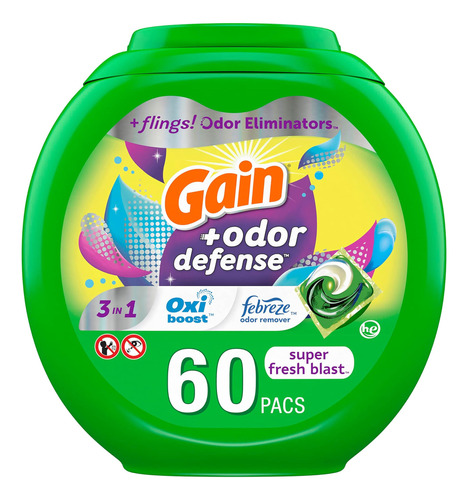 Paquetes De Detergente Para Ropa Gain Flings Con Defensa Con