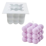 Molde De Silicona Cubos Bubble 3d Única Cavidad Para Velas