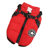 Parka Chaqueta Impermeable Perro Talla S Rojo