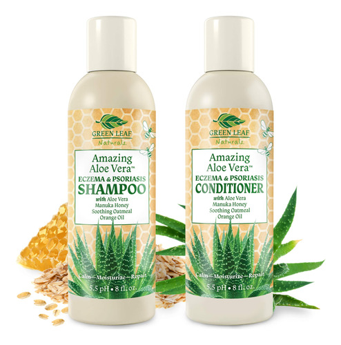 Juego De Champ Y Acondicionador  Gel Orgnico De Aloe Vera Co