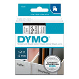 Cinta D1 Dymo Negro / Transparente - 12mm X 7mt