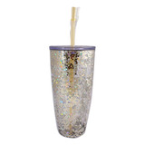 Vasos Glitter 5 Pzas Mayoreo Con Popote