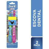 Escova Dental Oral-b Kids Mickey Pack Com 2 Unidades