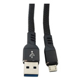 Cable Usb V8 Carga Rápida Y Datos 96.5cm Reforzado De  Tela