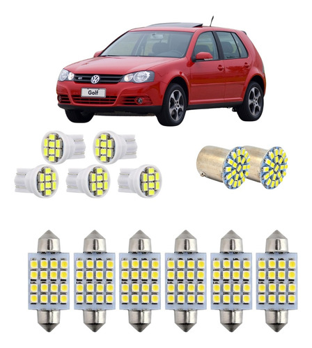 Kit 13 Lâmpadas Internas Led 6000k Golf Sportline 2008/2014