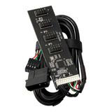 Placa Base Hub Computer Usb 2.0, Interfaz De 9 Pines A 4 Pue