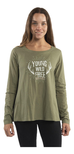 Polera Mujer Mara Long Sleeve Verde Musgo Merrell