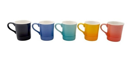 Set 5 Tazas Espresso 90ml Colores Expresso Café Keep Premium