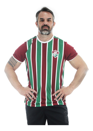 Camisa Fluminense Listras Masculina Braziline Licenciada