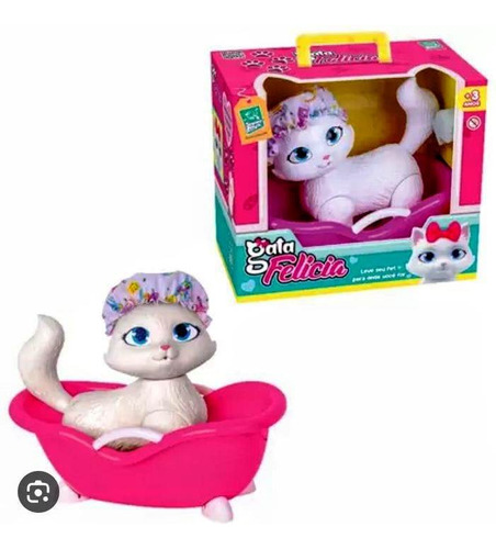 Brinquedo Gata Felicia Banho Com Acessórios - Super Toys