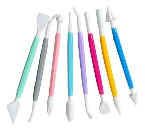 Set De 8 Utensilios Estecas Reposteria Fondant Belgrano