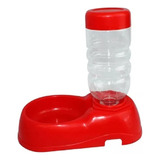 Bebedero Dispensador De Agua Para Mascotas Color Rojo
