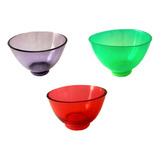 Paquete 3 Tazas De Hule Grandes Colores Surtidos Uso Dental