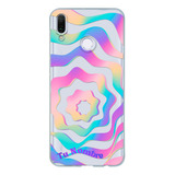 Funda Para Huawei  Para Mujer Curvas Colores Con Tu Nombre