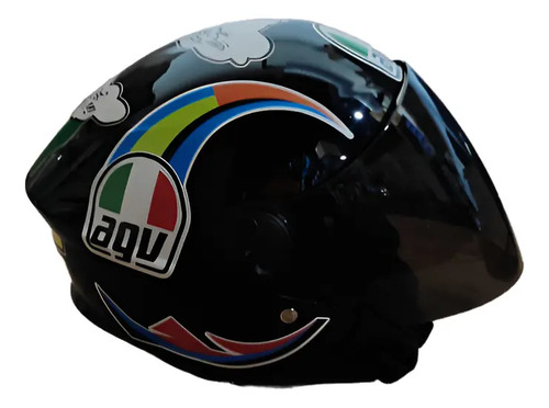Capacete New Liberty 3 Blade 46 Agv Meia Lua Fume