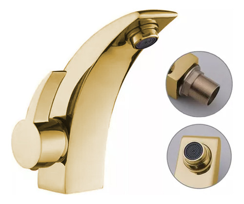 Torneira Misturador Monocomando Banheiro Baixa 5058 Dourado