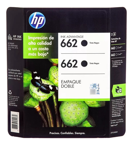 Hp662 Cartucho De Tinta Negro