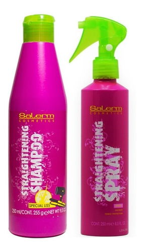 Salerm Shampoo + Spray Alisado Ultra Rápido Sin Frizz
