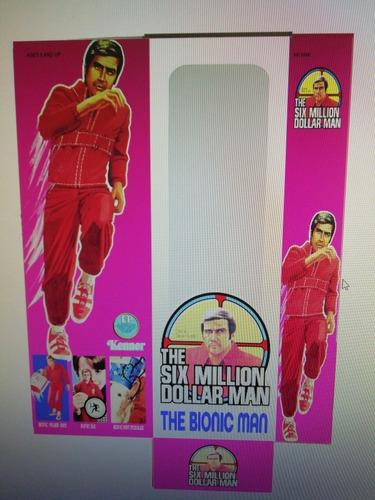 Kenner Hombre Nuclear Six Million Dollar Man Caja Repro