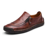 Zapatos Casuales De Cuero De Talla Grande Para Hombre