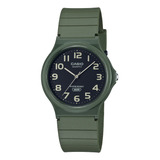 Reloj Casio Unisex Mq-24uc-3b Verde Clasico Números Grandes