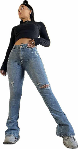 Las Locas Jeans Semi Oxford Devon Original 100% Calce Mujer