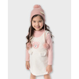 Conjunto De Roupa Infantil Salopete Com Cacharrel - Menina