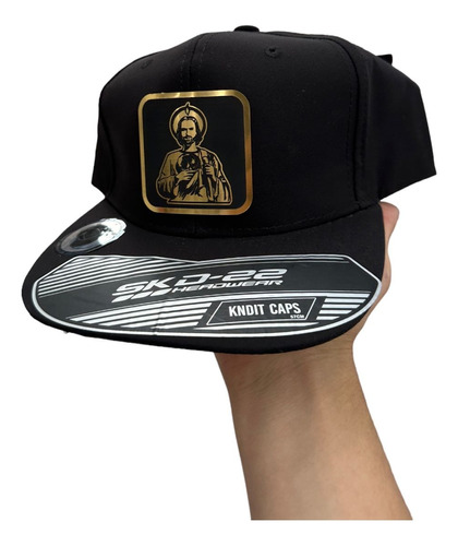 Gorra Plana San Judas Cuadro Placa Gold