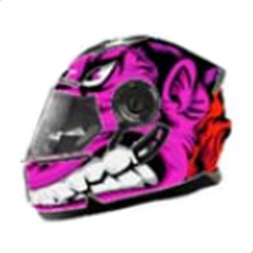 Casco Abatible Dot Ir-190 King Beast Led Bi-color Rosa L