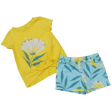 Conjunto Blusa Shorts Carters 2k484610 Niña #6 A 10 Años R