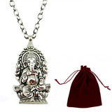 Collar Ganesha Metalico Yoga Chakras Mandala Elefante Buda