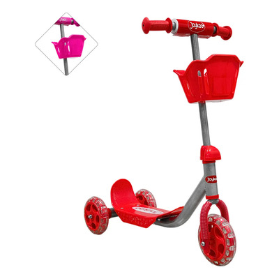 Scooter Para Niños Patín Ruedas De Goma Altura Ajustable Rojo | Meses sin interés