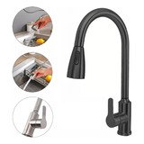 Llave Lavaplatos Extensible Griferia Monomando Cocina Negro