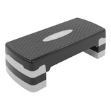 Banco Step Altera Ejercicio Fitness Gym Ajustable 3 Alturas Color Negro/gris