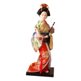 Muñecas Japonesas Con Kimono De Geisha, Muñeca Oriental De