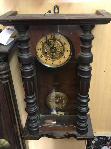 Reloj Pared Pendulo Antiguo Funcionando Falta Campana
