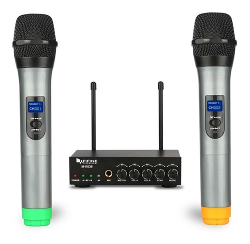 Fifine K036 Sistema Inalambrico Doble Microfono De Mano Uhf