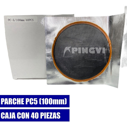 Bolsa Parche Reparación Parchadado En Frio Pc5 100 Mm 40 Pz