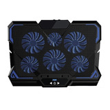 Ventilador Base Notebook Altura Ajustable Rx0025 Gamer Azul