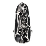 Anillo De Uñas Gothic Nail Tip Spider Para Manicura