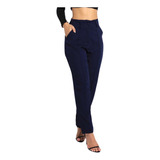 Calça Feminino Skinny Alfaiataria Social Cintura Alta Luxo