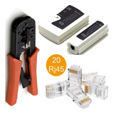 Kit Alicate Hy-568r Testador De Cabo  20 Conector Rj45