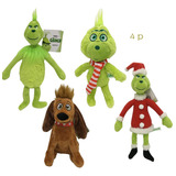 4x-adorno Navideño Peluche Grinch Perro Muñeca Regalo Niños