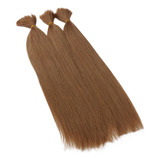 50g 60cm Cabello Humano Brasileño Marrón Claro #12