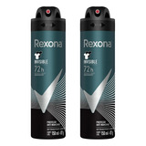 Desodorante Aero Rexona 150ml Masc Invisible-kit C/2un