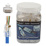 Conectores Rj45 Cat6a Cat6 Pass Through 23 Awg, Paquete De 5