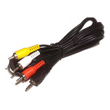 Cable Miniplug 3.5 4 Contactos A 3 Rca M 1.8 Mts. Garmath