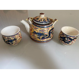 Conjunto De Chá Em Cerâmica Chinesa Em Porcelana Com 2 Copos