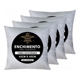 Kit C/ 4 Enchimentos De Silicone Refil Almofada 45x45 Oferta