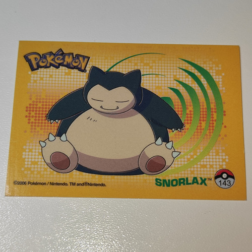 Snorlax Estampa Pokémon Álbum Premium Mexico Salo